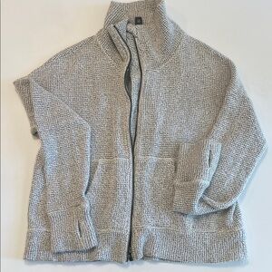 Sweaty Betty Textured Gray Knit Jacket